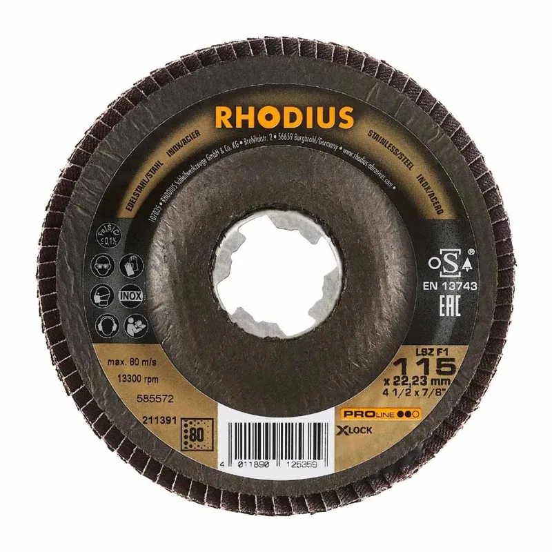 Lamellenschijf - Pro - 115 mm - K80 - X-Lock LSZ F1 van Rhodius – productafbeelding
