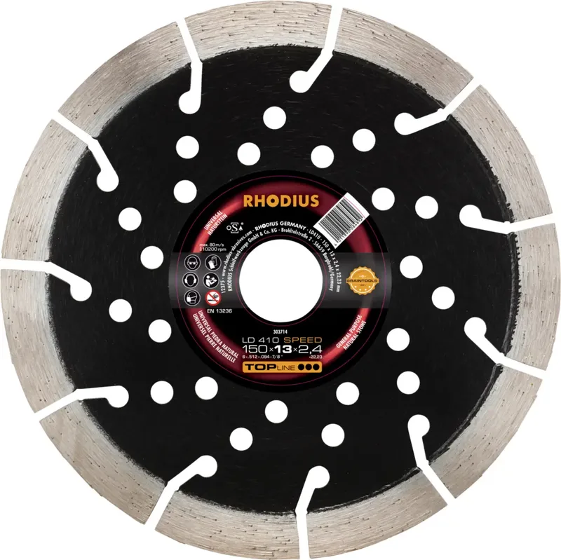 LD410 SPEED 303714 Diamanttrennscheibe 1 St. Naturstein de Rhodius – image du produit