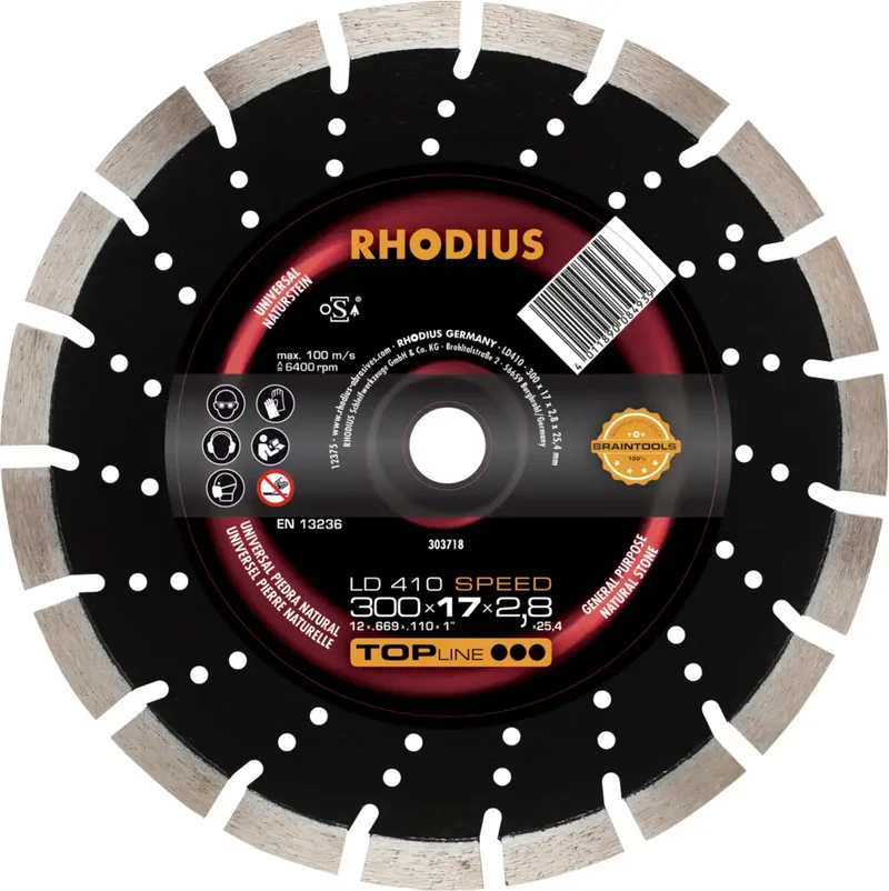 LD410 SPEED 303718 Diamanttrennscheibe 1 St. Naturstein de Rhodius – image du produit