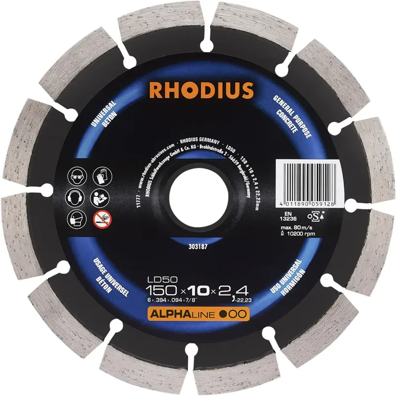 LD50 303187 Diamanttrennscheibe 1 St. Beton de Rhodius – image du produit