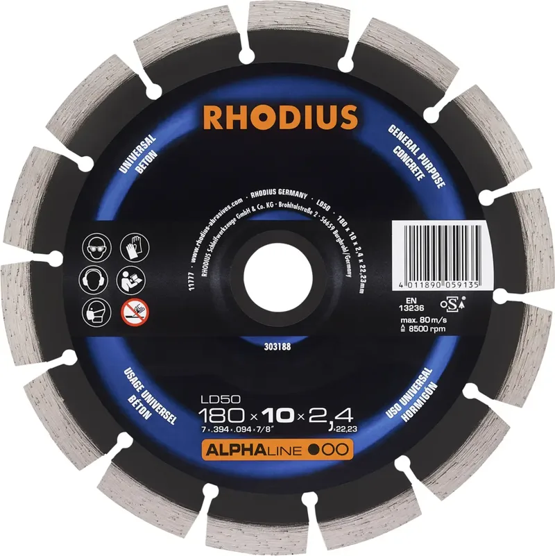 LD50 303188 Diamanttrennscheibe 1 St. Beton by Rhodius – product image