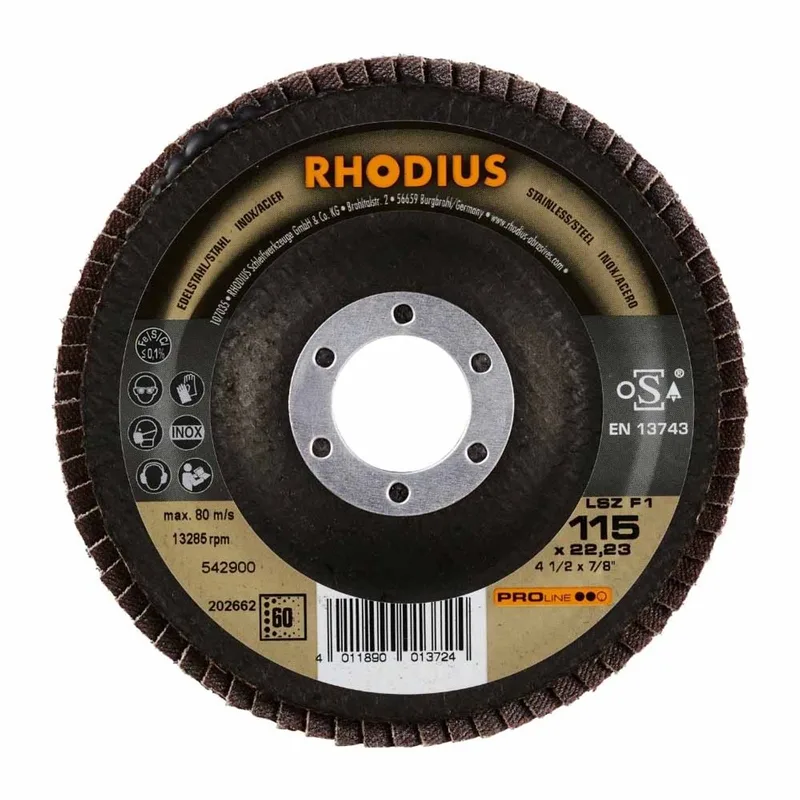 RHOD slijpschijf F1 115, schuren, diam schijf 115mm fra Rhodius – produktbillede
