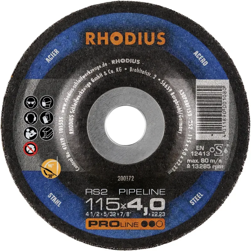 Rhodius 200172 RS2 PIPELINE Schruppscheibe Stahl 25 St. von Rhodius – Produktbild