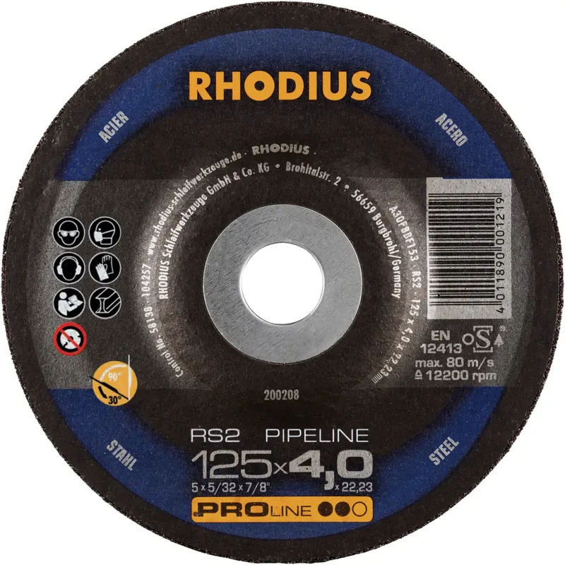 Rhodius 200208 RS2 PIPELINE Schruppscheibe Stahl 25 St. by Rhodius – product image
