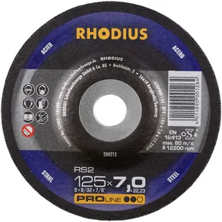 Rhodius 200213 RS2 Schruppscheibe gekröpft Durchmesser 125 mm Bohrungs-Ø 22.23 mm Stahl 1 St. de Rhodius – image du produit 1 sur 2