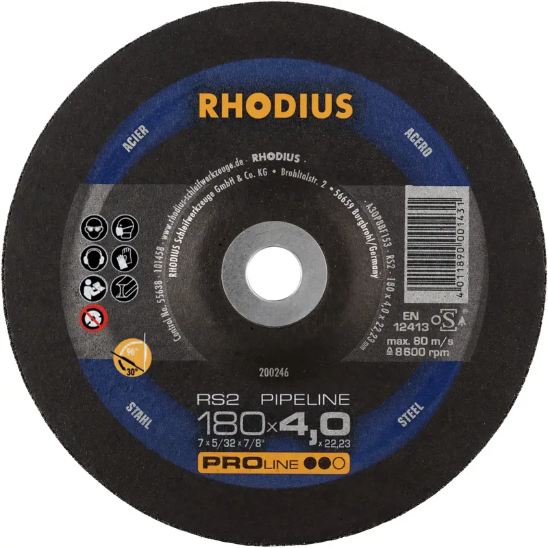 Rhodius 200246 RS2 PIPELINE Schruppscheibe Stahl 10 St. by Rhodius – product image
