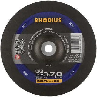 Rhodius 200274 RS2 Schruppscheibe gekröpft Durchmesser 230 mm Bohrungs-Ø 22.23 mm Stahl 1 St. de Rhodius – image du produit 2 sur 2
