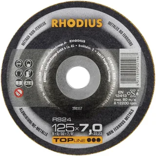 Rhodius 200357 RS24 Schruppscheibe gekröpft Durchmesser 125 mm Bohrungs-Ø 22.23 mm NE-Metalle 1 St. by Rhodius – product image 2 of 2
