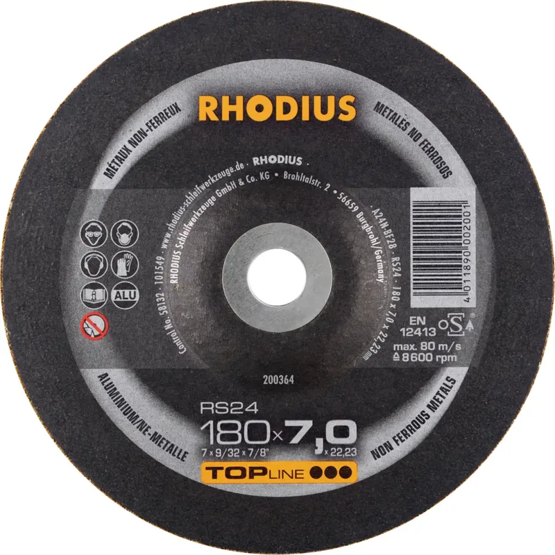 Rhodius 200364 Schruppscheibe Durchmesser 180 mm Bohrungs-Ø 22.23 mm Stahl 1 St. von Rhodius – Produktbild