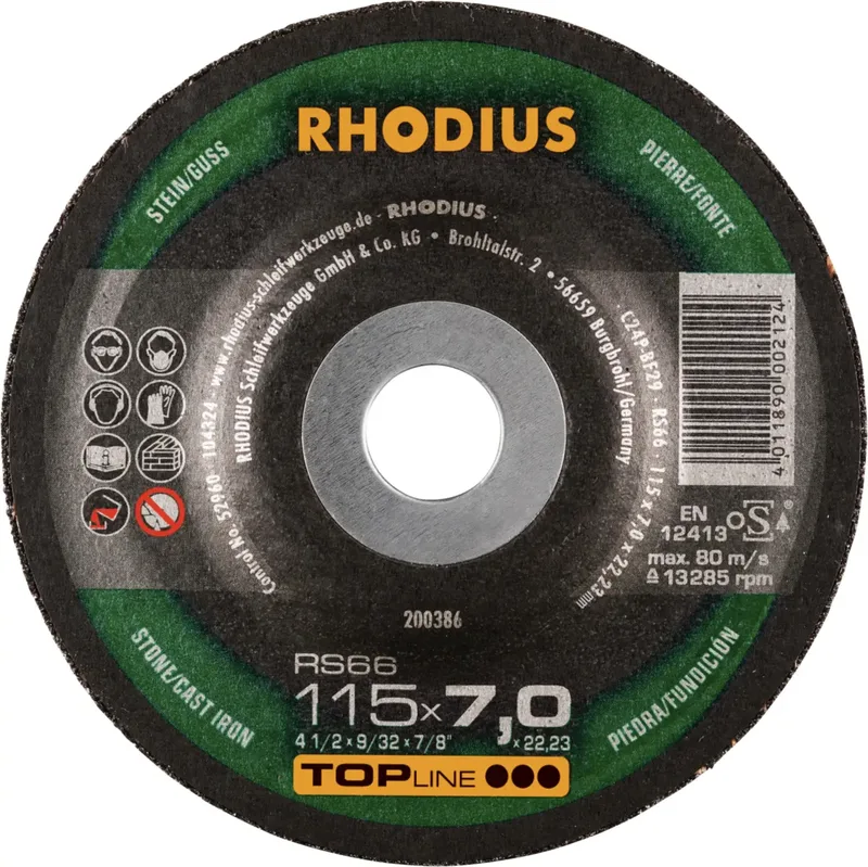 Rhodius 200386 RS66 Schruppscheibe Stein, Guss 25 St. by Rhodius – product image