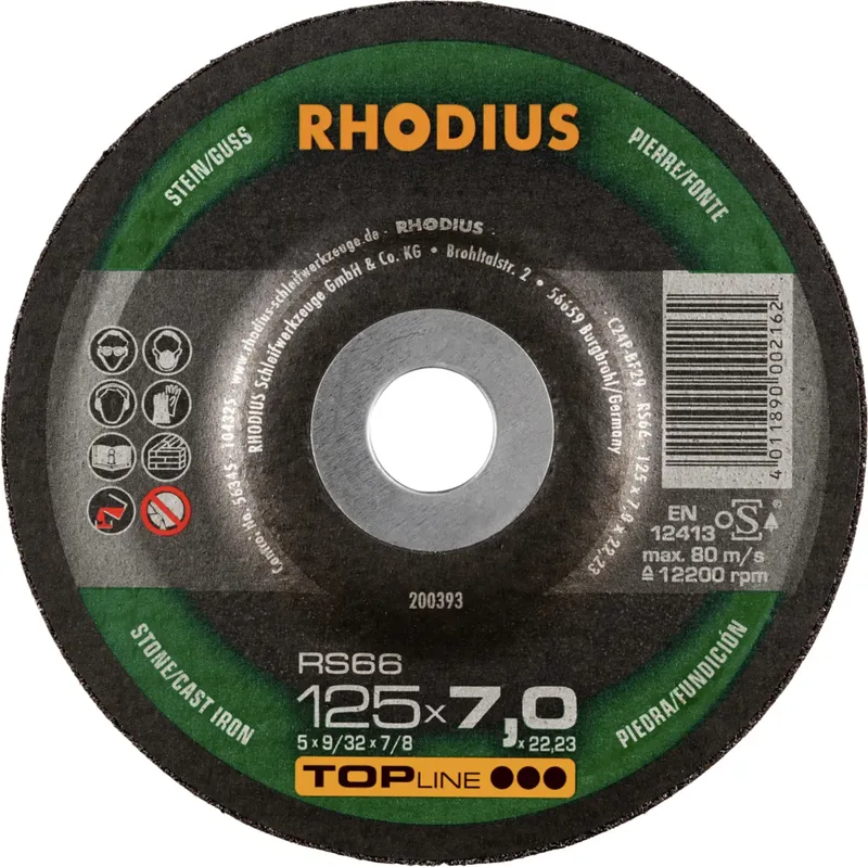 Rhodius 200393 RS66 Schruppscheibe Stein, Guss 25 St. de Rhodius – image du produit