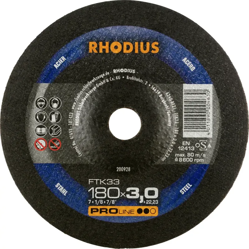 Rhodius 200928 Trennscheibe gekröpft 180 mm 1 St. Stahl by Rhodius – product image