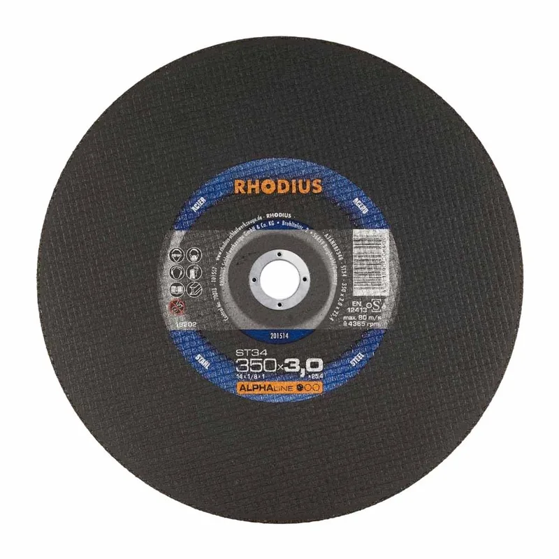 Rhodius 201514 Alphaline I ST34 Doorslijpschijf - Stationair - 350 x 25,4 x 3mm - Staal von Rhodius – Produktbild