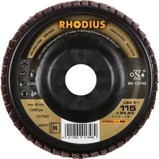 Rhodius 202517 LSZ P1 Fächerschleifscheibe Körnung (num) 24 Edelstahl, Stahl 10 St. von Rhodius – Produktbild 2 von 2