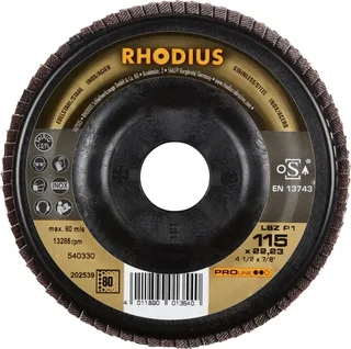 Rhodius 202539 LSZ P1 Fächerschleifscheibe Körnung (num) 80 Edelstahl, Stahl 10 St. by Rhodius – product image 2 of 2