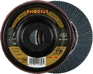 Rhodius 202547 LSZ P1 Disque segmenté Grain 120 acier inoxydable, acier 10 pc(s) de Rhodius – image du produit 1 sur 2
