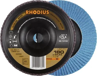 Rhodius 202559 LSZ P1 Fächerschleifscheibe Körnung (num) 40 Edelstahl, Stahl 10 St. von Rhodius – Produktbild 1 von 2