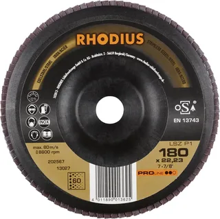 Rhodius 202567 LSZ P1 Disque segmenté Grain 60 acier inoxydable, acier 10 pc(s) de Rhodius – image du produit 2 sur 2