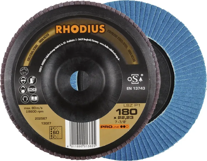Rhodius 202567 LSZ P1 Disque segmenté Grain 60 acier inoxydable, acier 10 pc(s) de Rhodius – image du produit 1 sur 2