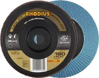 Rhodius 202573 LSZ P1 Fächerschleifscheibe Körnung (num) 80 Edelstahl, Stahl 10 St. von Rhodius – Produktbild 1 von 2