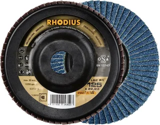 Rhodius 202610 LSZ P1 Fächerschleifscheibe Körnung (num) 40 Edelstahl, Stahl 10 St. från Rhodius – produktbild 1 av 2
