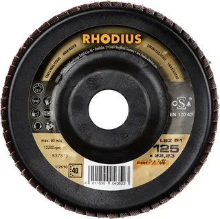 Rhodius 202610 LSZ P1 Fächerschleifscheibe Körnung (num) 40 Edelstahl, Stahl 10 St. från Rhodius – produktbild 2 av 2
