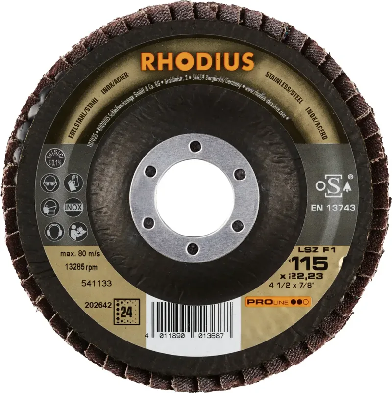 Rhodius 202642 LSZ F1 Disque segmenté Grain 24 acier inoxydable, acier 10 pc(s) de Rhodius – image du produit 2 sur 2