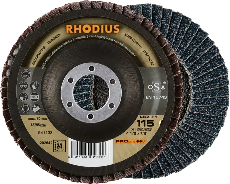 Rhodius 202642 LSZ F1 Disque segmenté Grain 24 acier inoxydable, acier 10 pc(s) de Rhodius – image du produit 1 sur 2