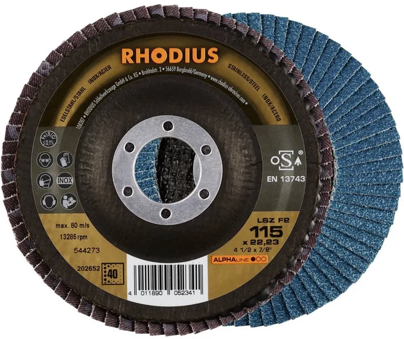Rhodius 202652 LSZ F2 Lamellenschijf RVS, Staal 10 stuk(s) van Rhodius – productafbeelding