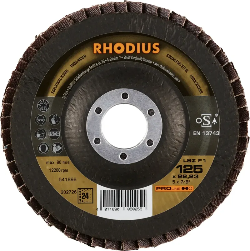 Rhodius 202726 LSZ F1 Disque segmenté Grain 24 acier inoxydable, acier 10 pc(s) de Rhodius – image du produit 2 sur 2