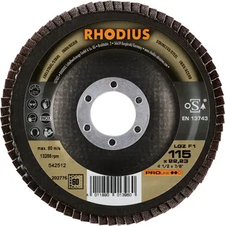 Rhodius 202776 LGZ F1 Fächerschleifscheibe Körnung (num) 60 Edelstahl, Stahl 10 St. fra Rhodius – produktbillede 2 af 2
