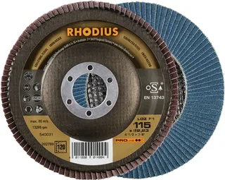 Rhodius 202789 LGZ F1 Fächerschleifscheibe Körnung (num) 120 Edelstahl, Stahl 10 St. von Rhodius – Produktbild 1 von 2