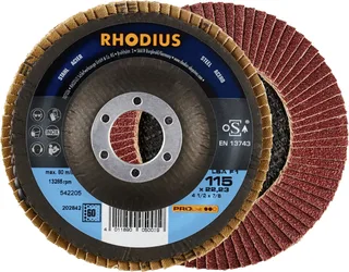 Rhodius 202842 LSA F1 Fächerschleifscheibe Körnung (num) 60 Stahl 10 St. von Rhodius – Produktbild 1 von 2