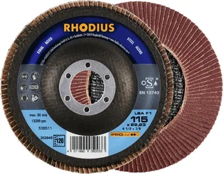 Rhodius 202848 LSA F1 Fächerschleifscheibe Körnung (num) 120 Stahl 10 St. von Rhodius – Produktbild 1 von 2