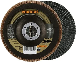 Rhodius 205509 LSZ F EXTENDED Fächerschleifscheibe Körnung (num) 60 Edelstahl, Stahl 10 St. by Rhodius – product image 1 of 2