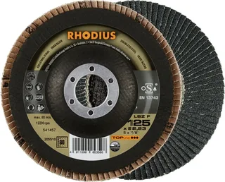 Rhodius 205510 LSZ F EXTENDED Fächerschleifscheibe Körnung (num) 80 Edelstahl, Stahl 10 St. fra Rhodius – produktbillede 1 af 2