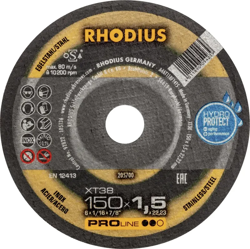 Rhodius 205700 Trennscheibe gerade 150 mm 1 St. Edelstahl, Stahl de Rhodius – image du produit