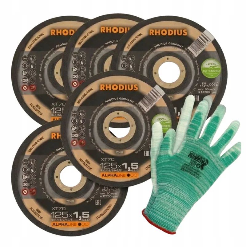 Rhodius 207439 Alphaline I XT70 Doorslijpschijf - Extra dun - 125 x 22,23 x 1,5mm - RVS/Staal van Rhodius – productafbeelding