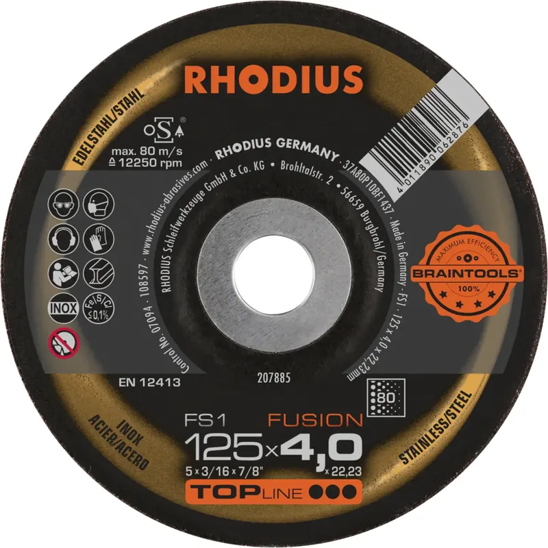 Rhodius 207885 FS1 FUSION Schruppscheibe Edelstahl, Stahl 10 St. von Rhodius – Produktbild