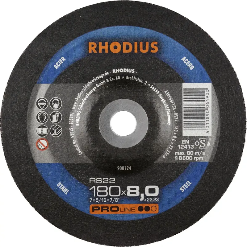 Rhodius 208124 RS22 Schruppscheibe Stahl, Guss 10 St. von Rhodius – Produktbild 2 von 2
