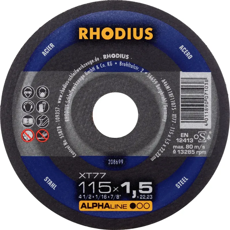 Rhodius 208699 Trennscheibe gerade 115 mm 1 St. Stahl von Rhodius – Produktbild