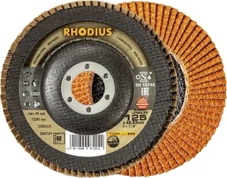 Rhodius 208741 JUMBO LONGLIFE EXTENDED Fächerschleifscheibe Körnung (num) 60 Edelstahl, Stahl 10 St. von Rhodius – Produktbild 1 von 2