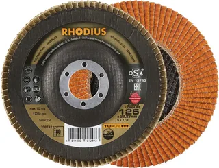 Rhodius 208742 JUMBO LONGLIFE EXTENDED Fächerschleifscheibe Körnung (num) 80 Edelstahl, Stahl 10 St. von Rhodius – Produktbild 1 von 2