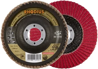 Rhodius 208745 JUMBO SPEED Disque segmenté Diamètre 115 mm Ø de perçage 22.23 mm Grain 80 acier inoxydable 1 pc(s) de Rhodius – image du produit 2 sur 2