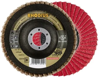 Rhodius 208747 JUMBO SPEED Disque segmenté Diamètre 125 mm Ø de perçage 22.23 mm Grain 60 acier inoxydable 1 pc(s) de Rhodius – image du produit 1 sur 2