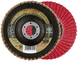 Rhodius 208748 JUMBO SPEED Fächerschleifscheibe Durchmesser 125 mm Bohrungs-Ø 22.23 mm Körnung (num) 80 Edelstahl 1 St. von Rhodius – Produktbild 1 von 2
