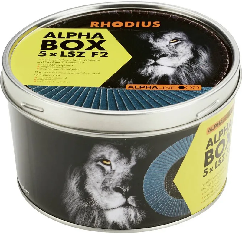 Rhodius 209317 LSZ F2 BOX Disque segmenté Diamètre 125 mm Ø de perçage 22.23 mm Grain 80 5 pc(s) de Rhodius – image du produit