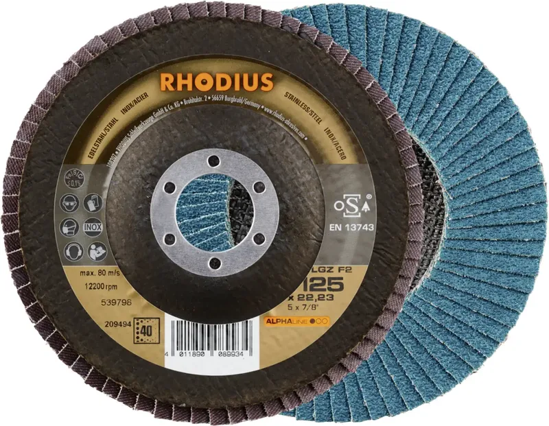 Rhodius 209494 LGZ F2 Disque segmenté Grain 40 acier inoxydable, acier 10 pc(s) de Rhodius – image du produit 1 sur 2