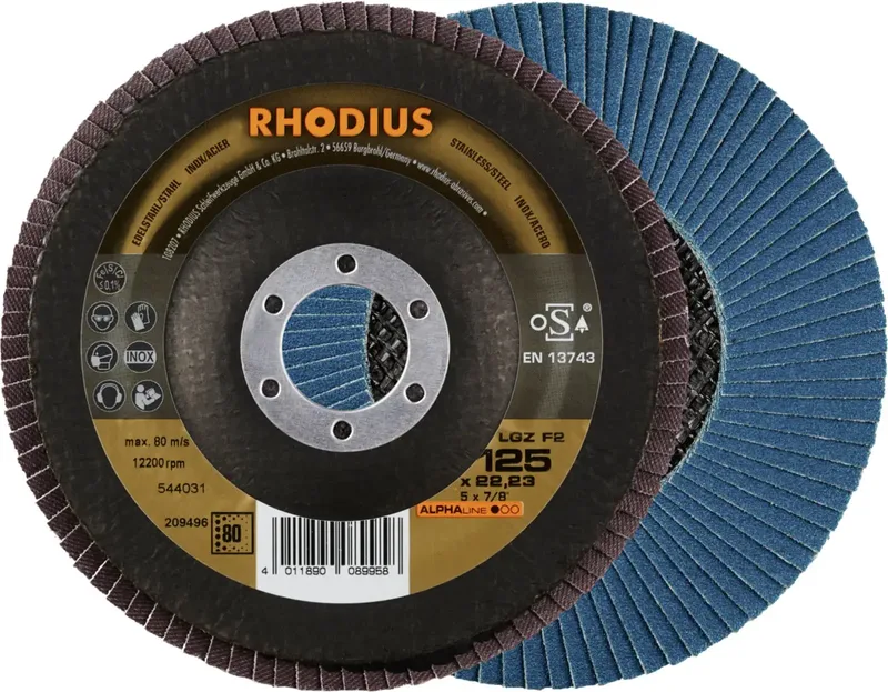 Rhodius 209496 LGZ F2 Disque segmenté Grain 80 acier inoxydable, acier 10 pc(s) de Rhodius – image du produit 1 sur 2