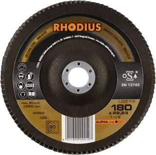 Rhodius 209508 LGZ F2 Fächerschleifscheibe Körnung (num) 60 Edelstahl, Stahl 10 St. von Rhodius – Produktbild 2 von 2